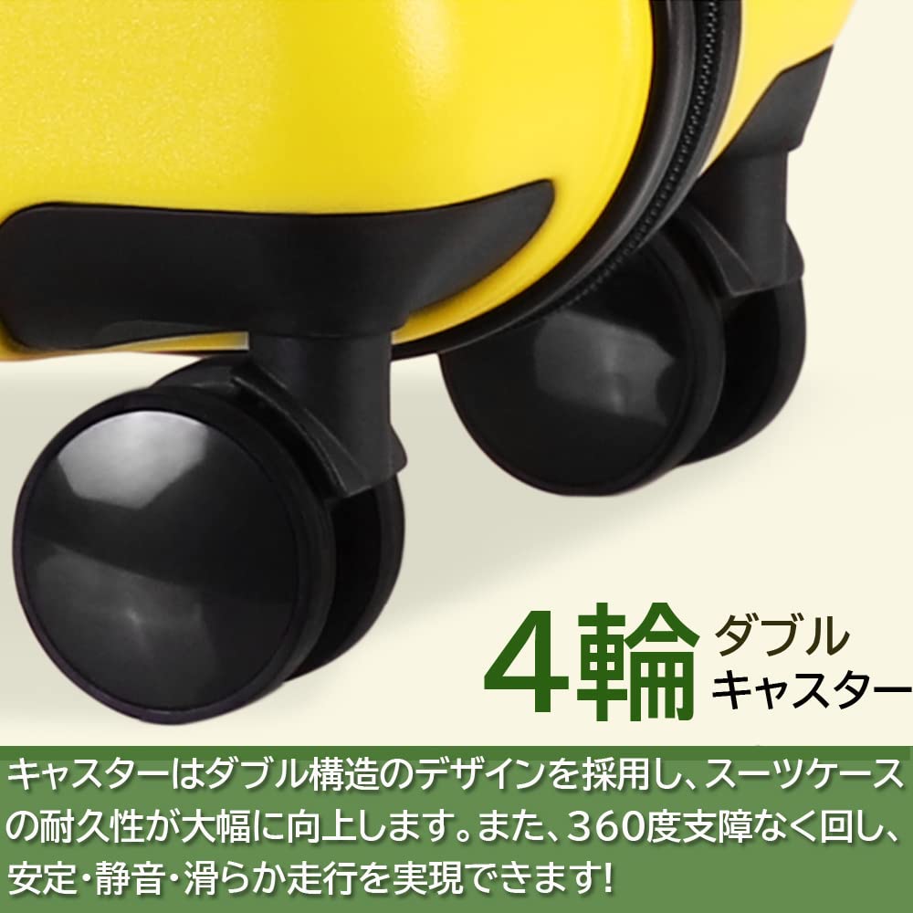 乗れるスーツケース　イエロー　クッション付き Amazon | [Neskatu] 子供が乗れるキャリーケース 子供が乗れる
